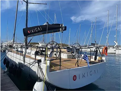 Ikigai, a Beneteau First 53 sailboat at Lavrion, Greece