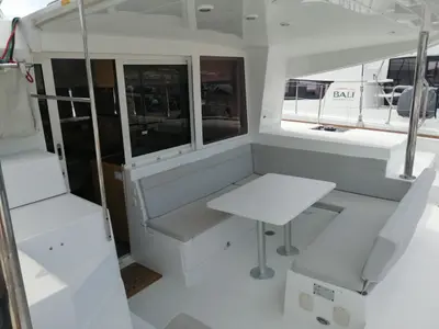Deck of Ladies First, a Lagoon 400 S2 catamaran at Općina Rogoznica, Croatia