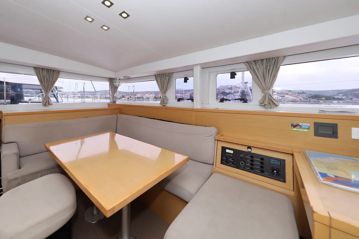Salon of Ladies First, a Lagoon 400 S2 catamaran at Općina Rogoznica, Croatia