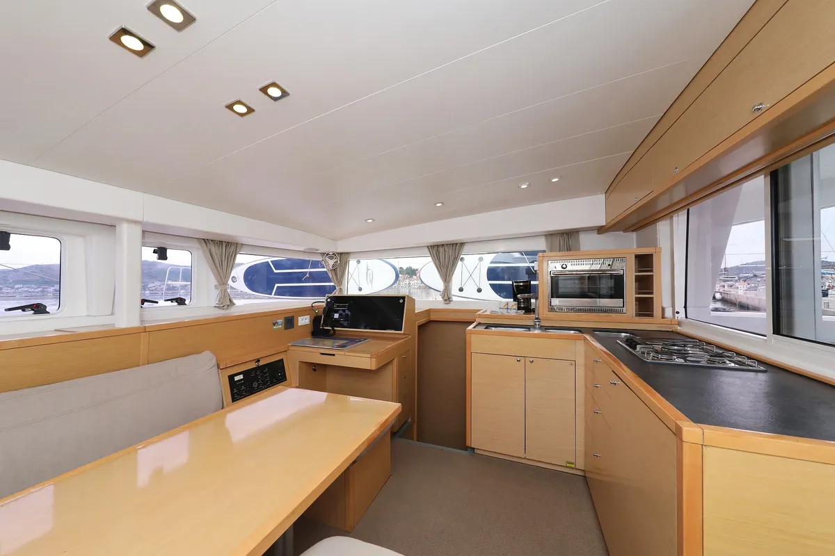 Salon of Ladies First, a Lagoon 400 S2 catamaran at Općina Rogoznica, Croatia