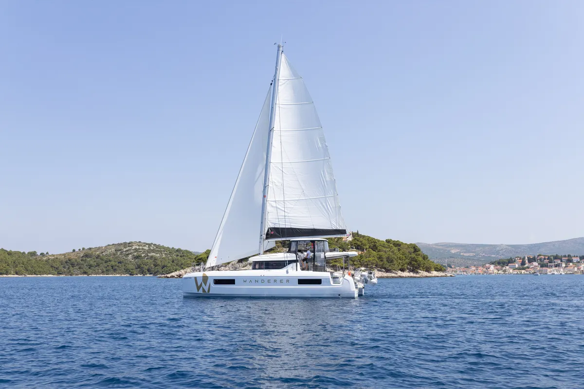 Exterior view of WANDERER, a Lagoon 43 catamaran at Općina Rogoznica, Croatia