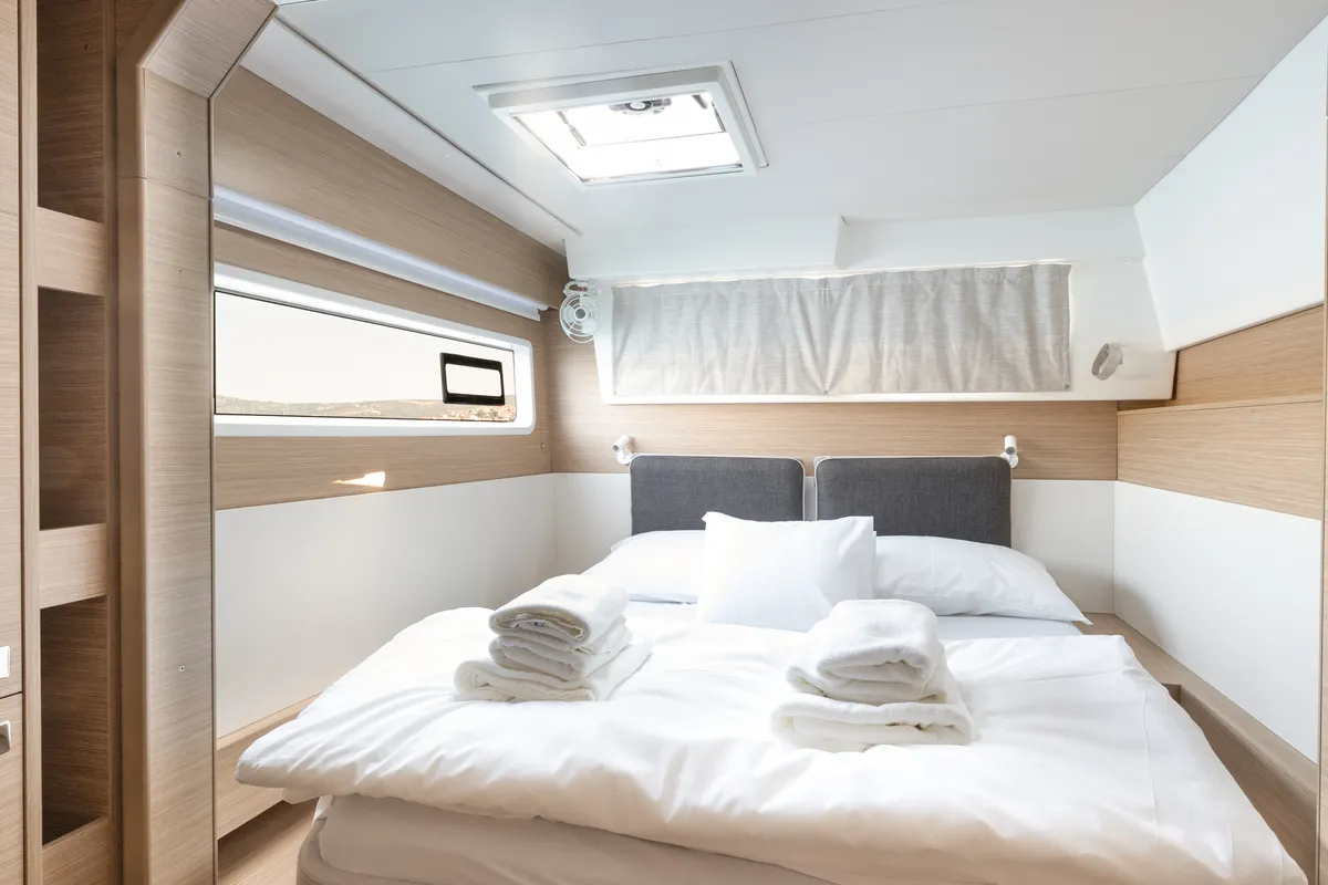 Cabin on WANDERER, a Lagoon 43 catamaran at Općina Rogoznica, Croatia
