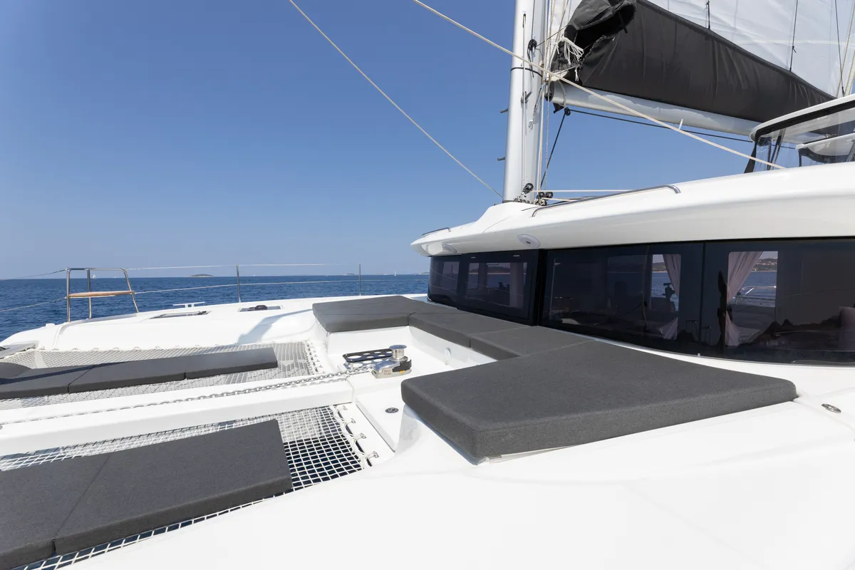 Deck of WANDERER, a Lagoon 43 catamaran at Općina Rogoznica, Croatia