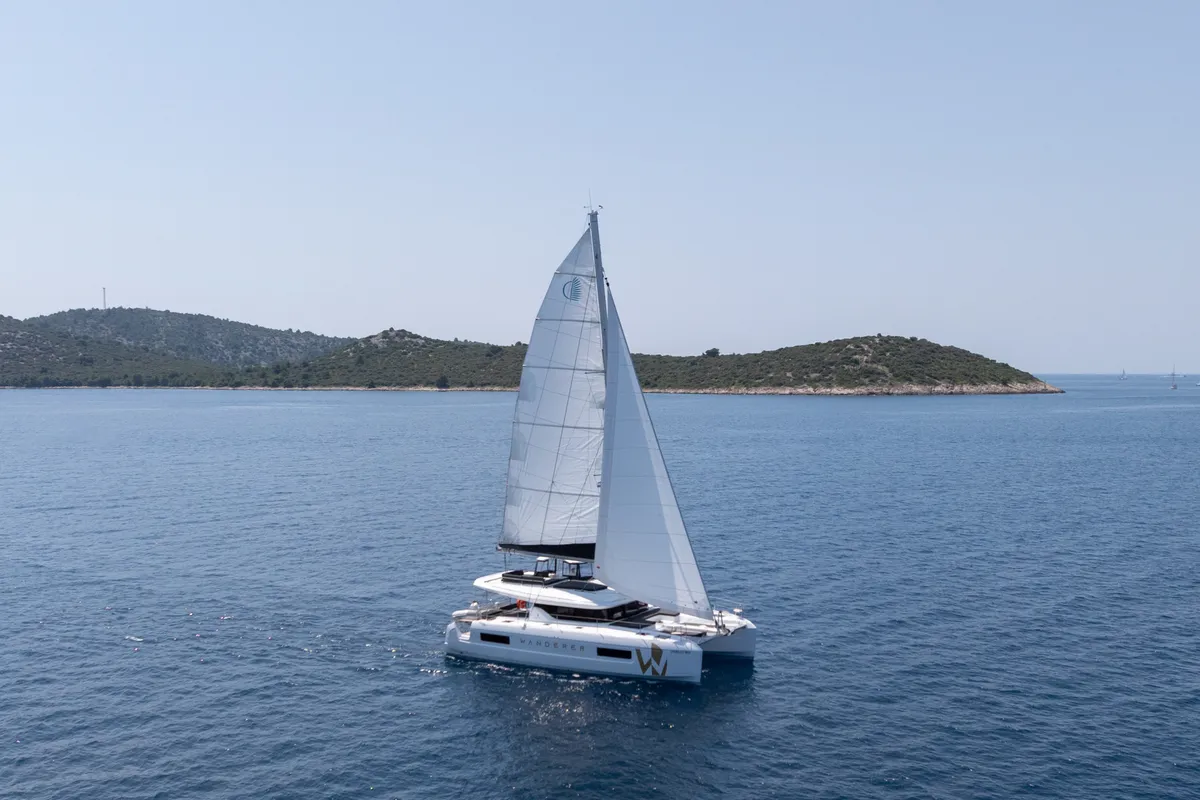 Exterior view of WANDERER, a Lagoon 43 catamaran at Općina Rogoznica, Croatia