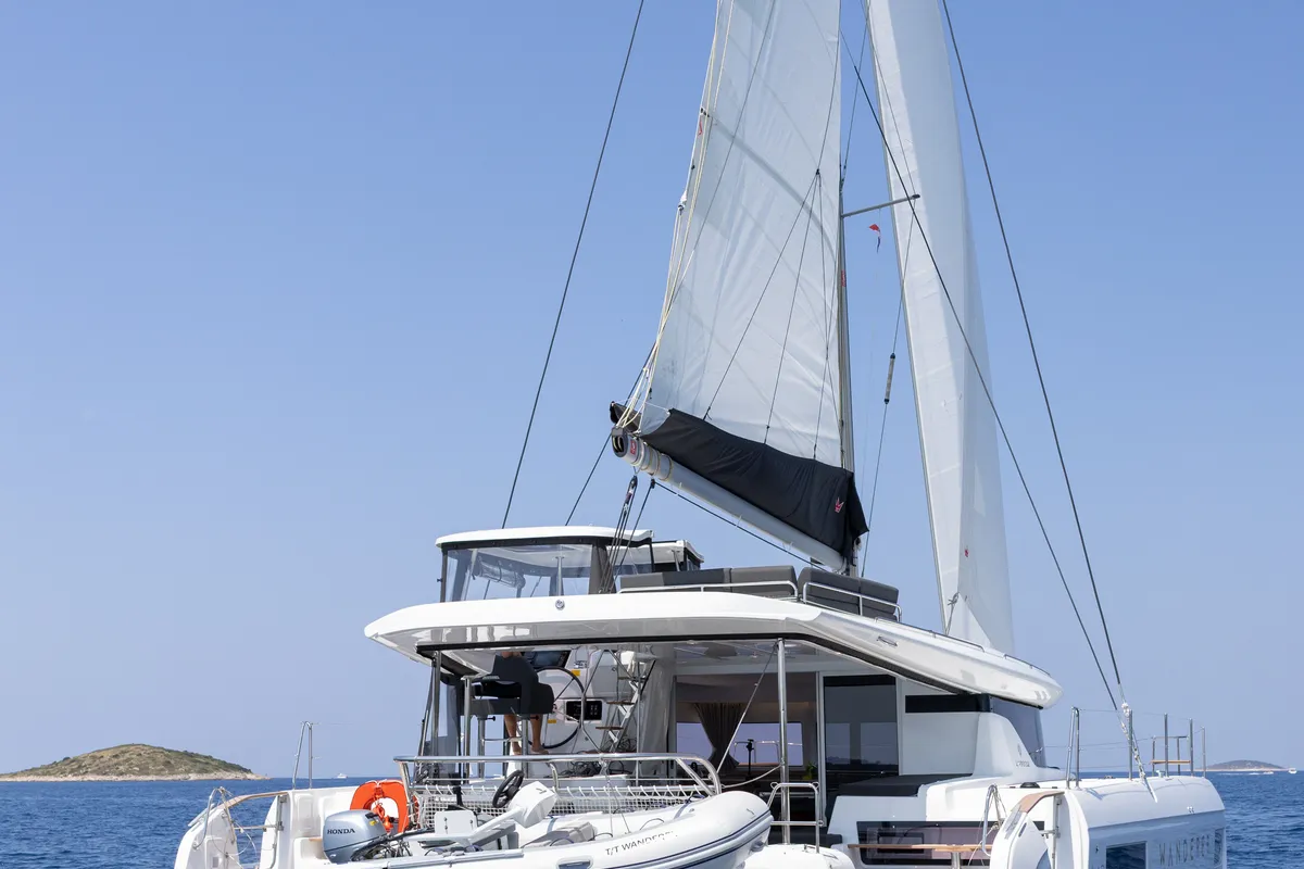 Exterior view of WANDERER, a Lagoon 43 catamaran at Općina Rogoznica, Croatia