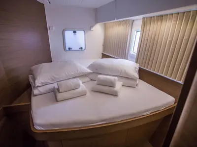 Cabin on SoulXplore, a Lagoon 42 catamaran at Athens, Greece