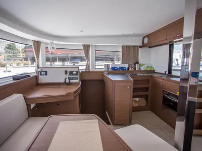 Galley of SoulXplore, a Lagoon 42 catamaran at Athens, Greece