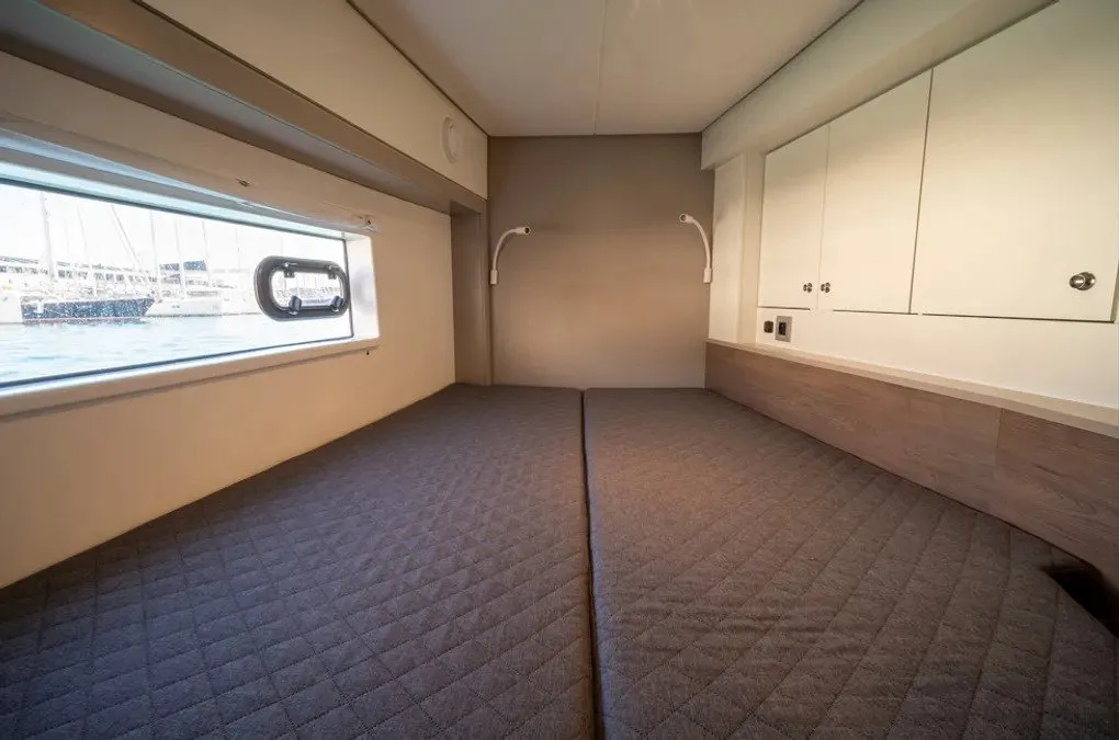 Cabin on Silver IX, a Bali 4.2 catamaran at Volos, Greece