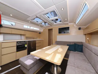 Galley of Khaleesi, a Hanse 508 sailboat at Grad Kaštela, Croatia