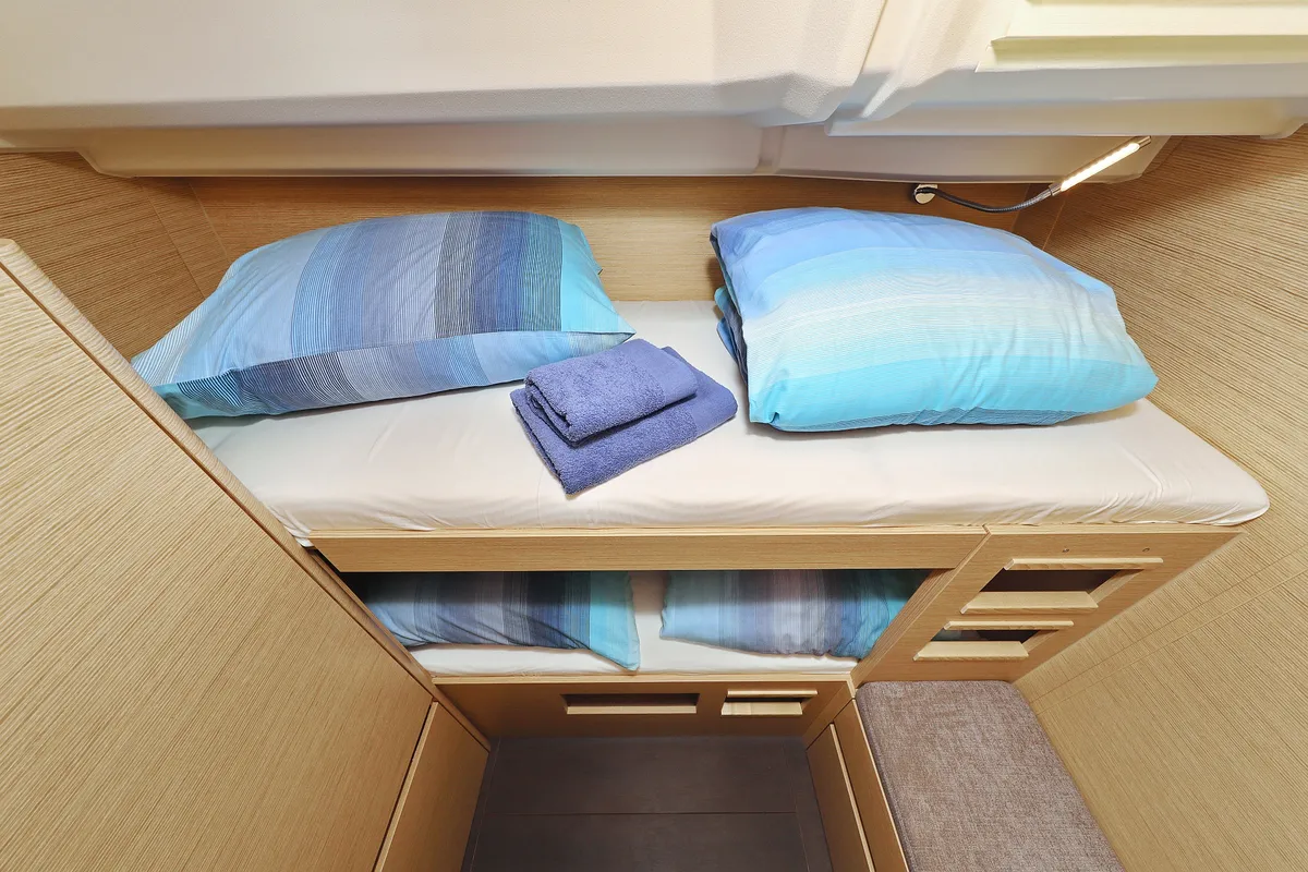 Cabin on Khaleesi, a Hanse 508 sailboat at Grad Kaštela, Croatia