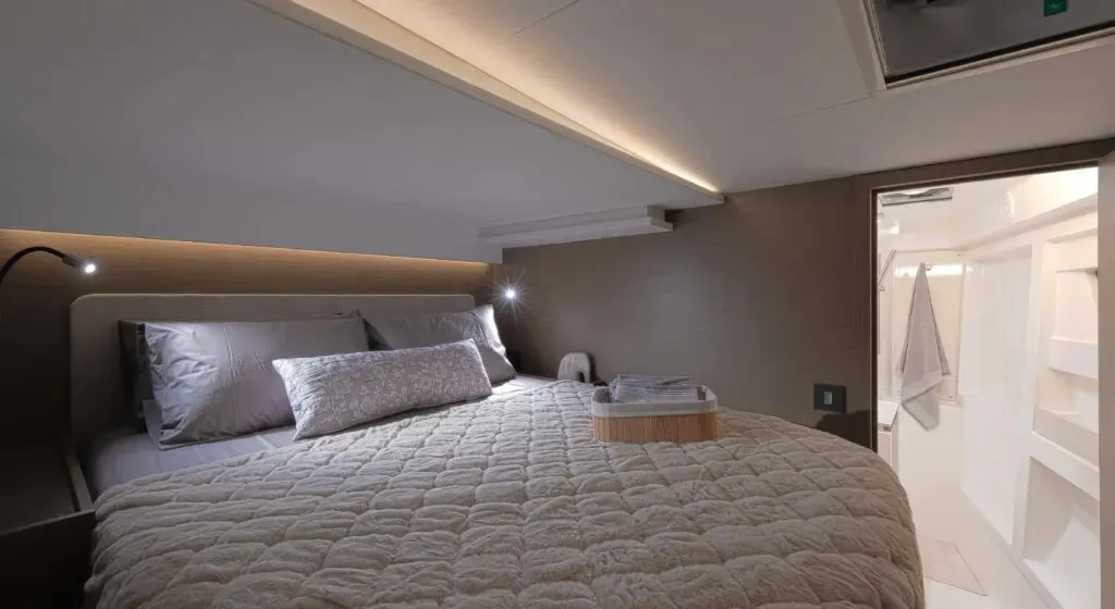 Cabin on Sunsail 465 Premium Plus, a Leopard 46 catamaran at Dubrovnik, Croatia
