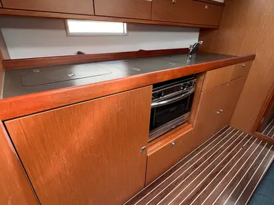 Galley of Twelve, a Bavaria C38 sailboat at Fisksätra, Sweden