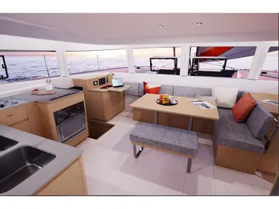 Salon of Nicolas, a Excess 14 catamaran at Municipal Unit of Lefkada, Greece