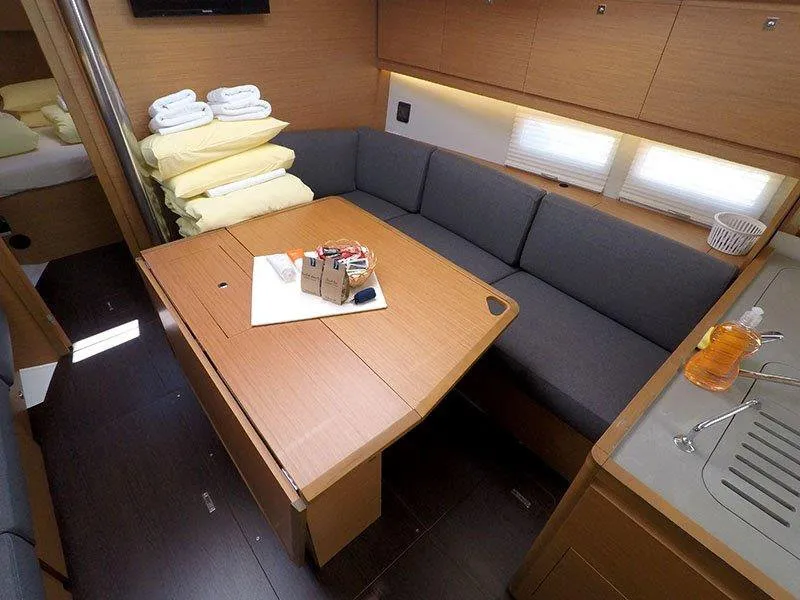 Salon of Barone, a Dufour 390 GL sailboat at Grad Šibenik, Croatia
