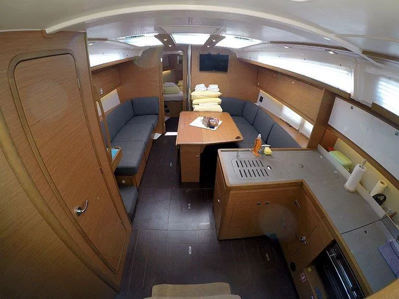 Salon of Barone, a Dufour 390 GL sailboat at Grad Šibenik, Croatia