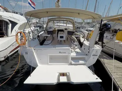 Cockpit of Barone, a Dufour 390 GL sailboat at Grad Šibenik, Croatia