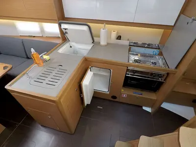 Galley of Barone, a Dufour 390 GL sailboat at Grad Šibenik, Croatia