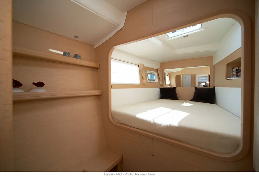 Cabin on Lagoon 440, a catamaran at Preveza, Greece