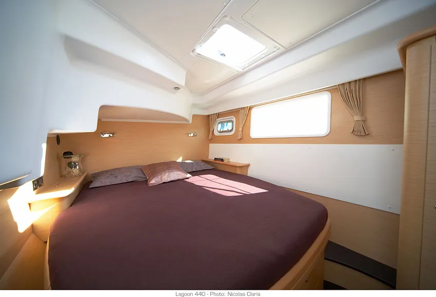 Cabin on Lagoon 440, a catamaran at Preveza, Greece