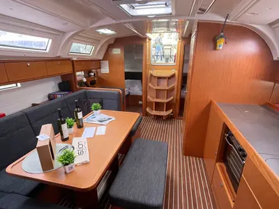 Salon of Laertis, a Bavaria Cruiser 41 sailboat at Volos, Greece