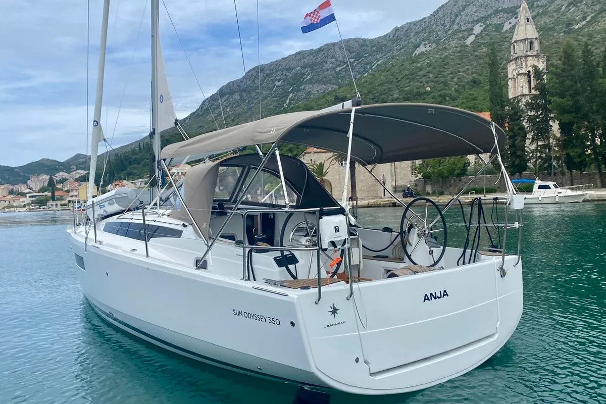 Anja, a Jeanneau Sun Odyssey 350 sailboat at Dubrovnik, Croatia