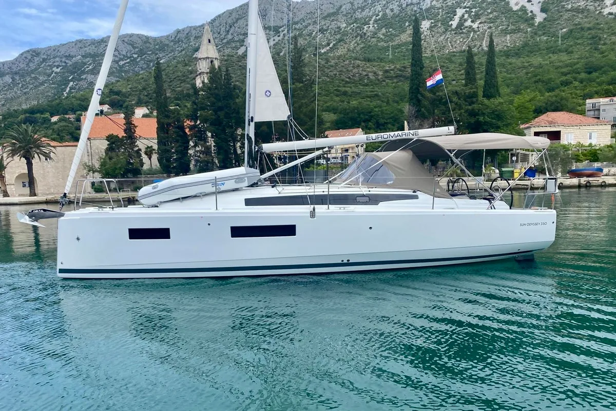 Anja, a Jeanneau Sun Odyssey 350 sailboat at Dubrovnik, Croatia