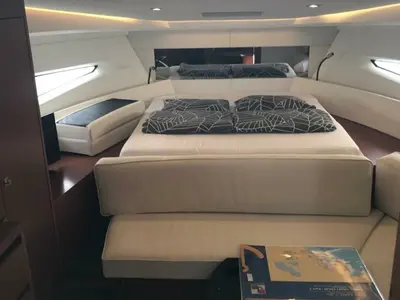 Cabin on Leader 36, a Jeanneau Leader 36 motor yacht at Grad Pula, Croatia