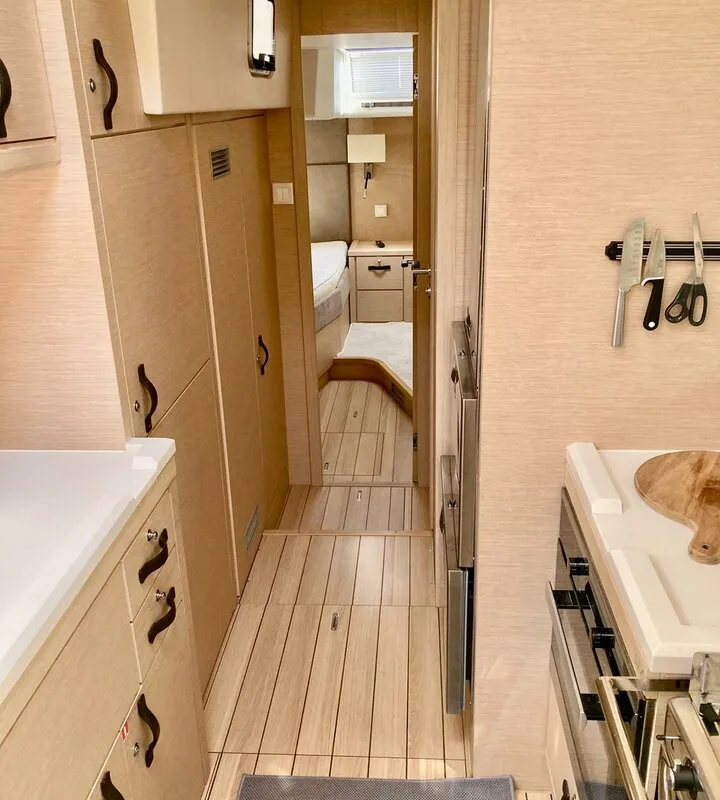 Galley of Nada III, a Jeanneau 64 sailboat at Grad Pula, Croatia