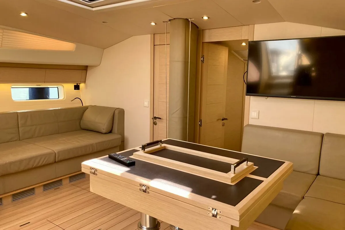 Salon of Nada III, a Jeanneau 64 sailboat at Grad Pula, Croatia