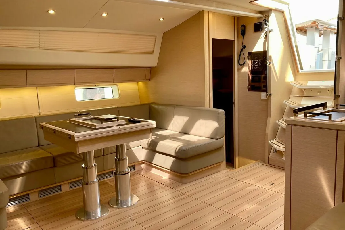 Salon of Nada III, a Jeanneau 64 sailboat at Grad Pula, Croatia