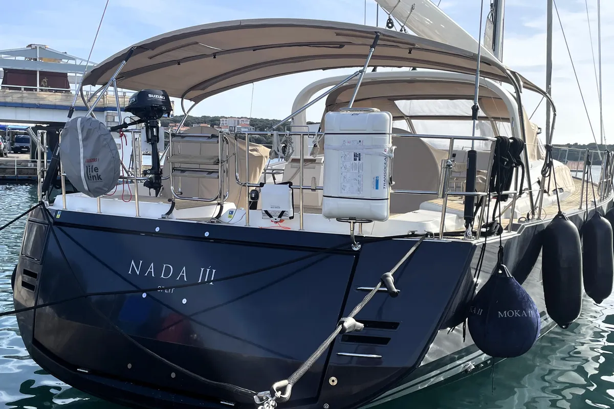 Exterior view of Nada III, a Jeanneau 64 sailboat at Grad Pula, Croatia