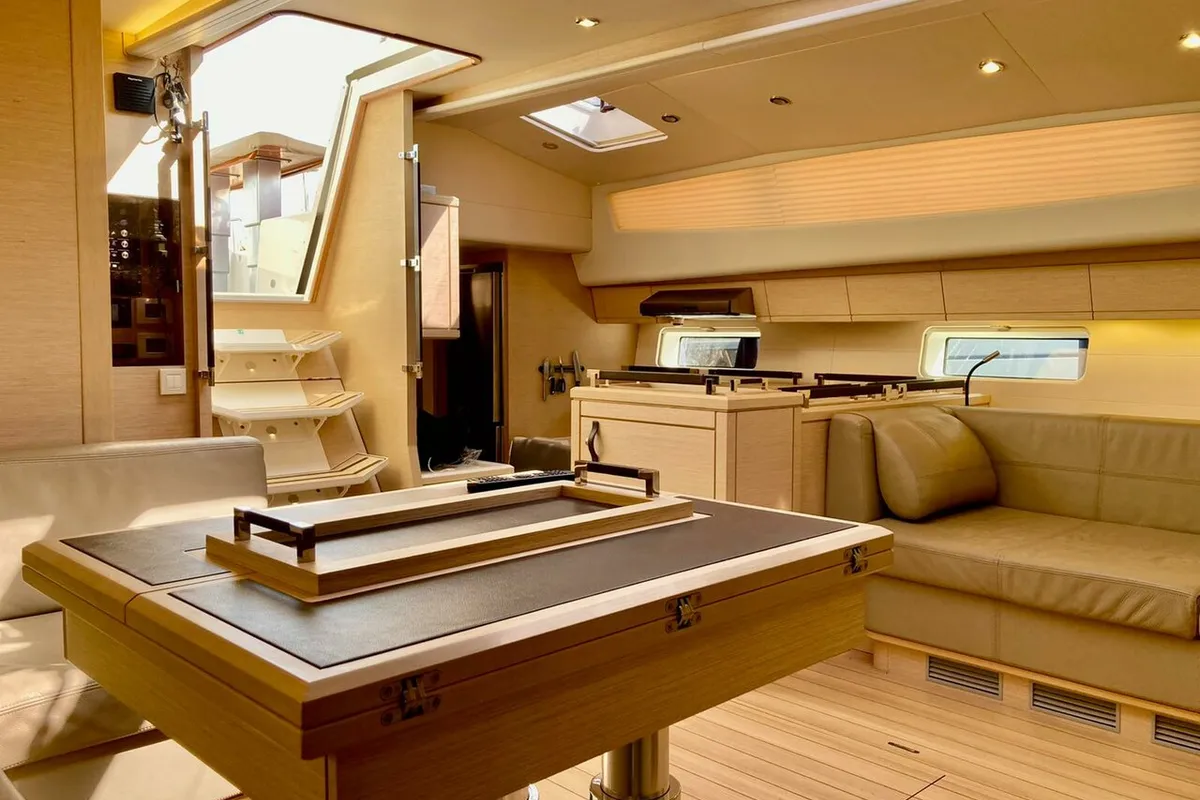 Salon of Nada III, a Jeanneau 64 sailboat at Grad Pula, Croatia