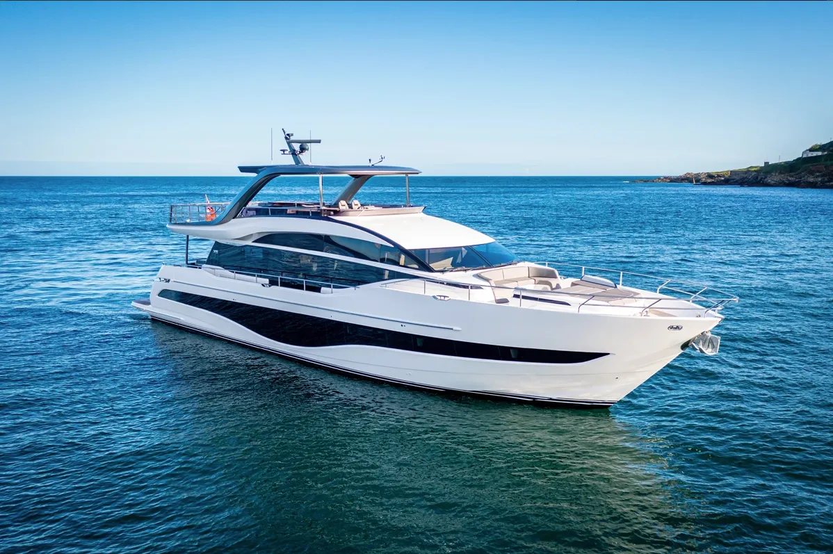 Vista, a Princess Y85 motor yacht at Athens, Greece
