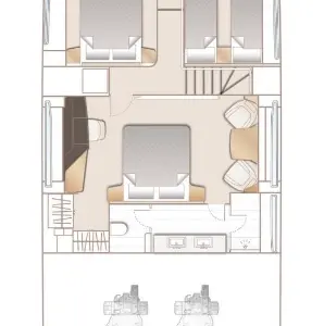 Floor plan of Vista, a Princess Y85 motor yacht at Athens, Greece