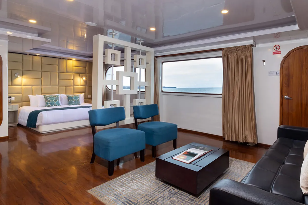 Cabin on Petrel, a Gulet Power Catamaran catamaran at Baltra, Ecuador