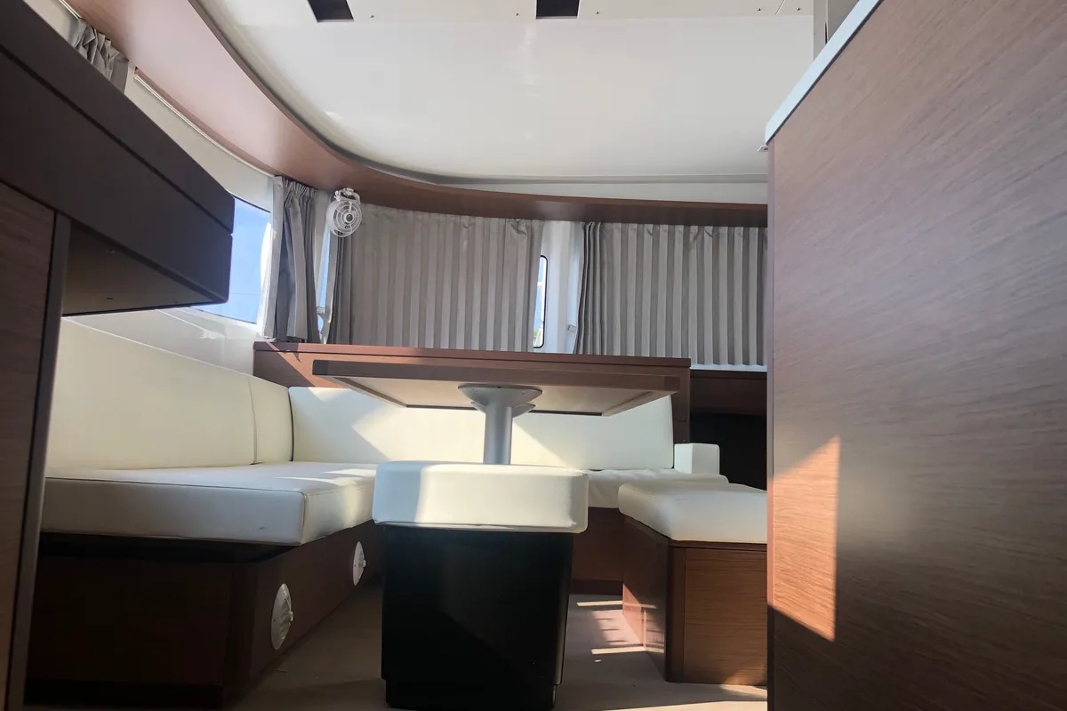 Salon of Terra Sarda, a Lagoon 46 catamaran at Cagliari, Italy