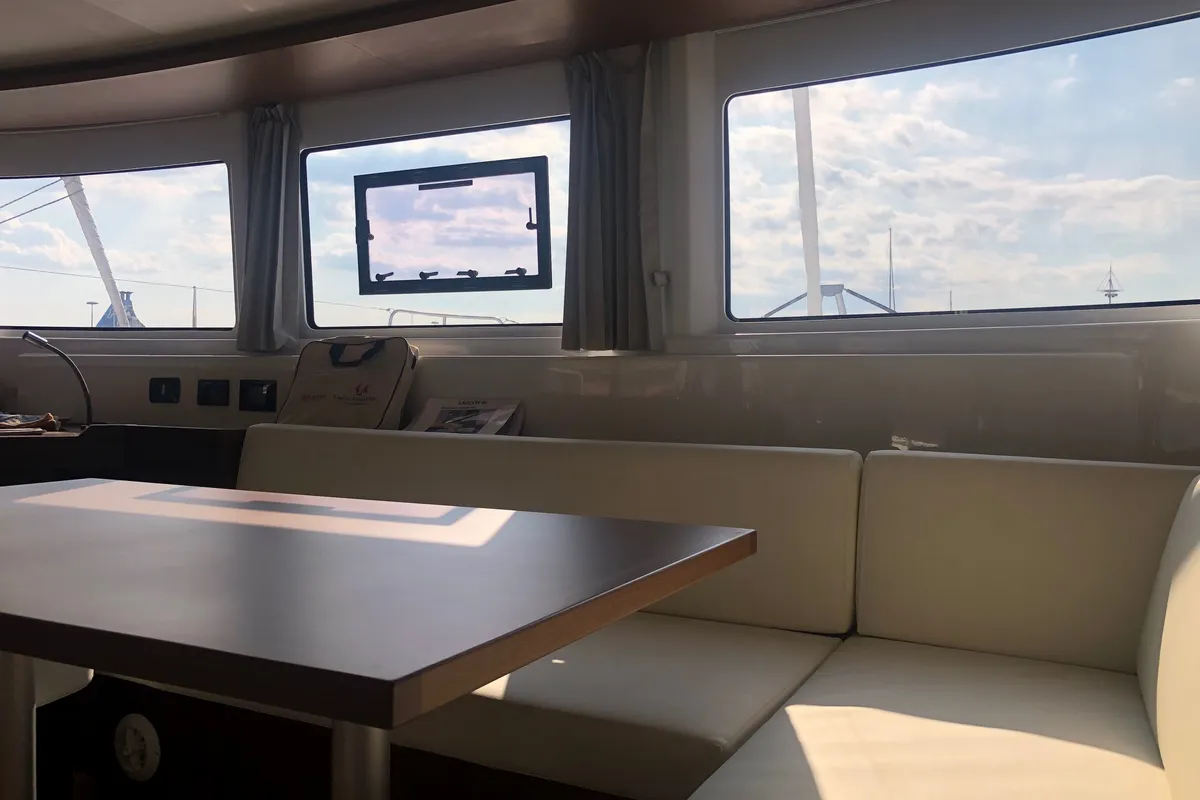 Galley of Terra Sarda, a Lagoon 46 catamaran at Cagliari, Italy