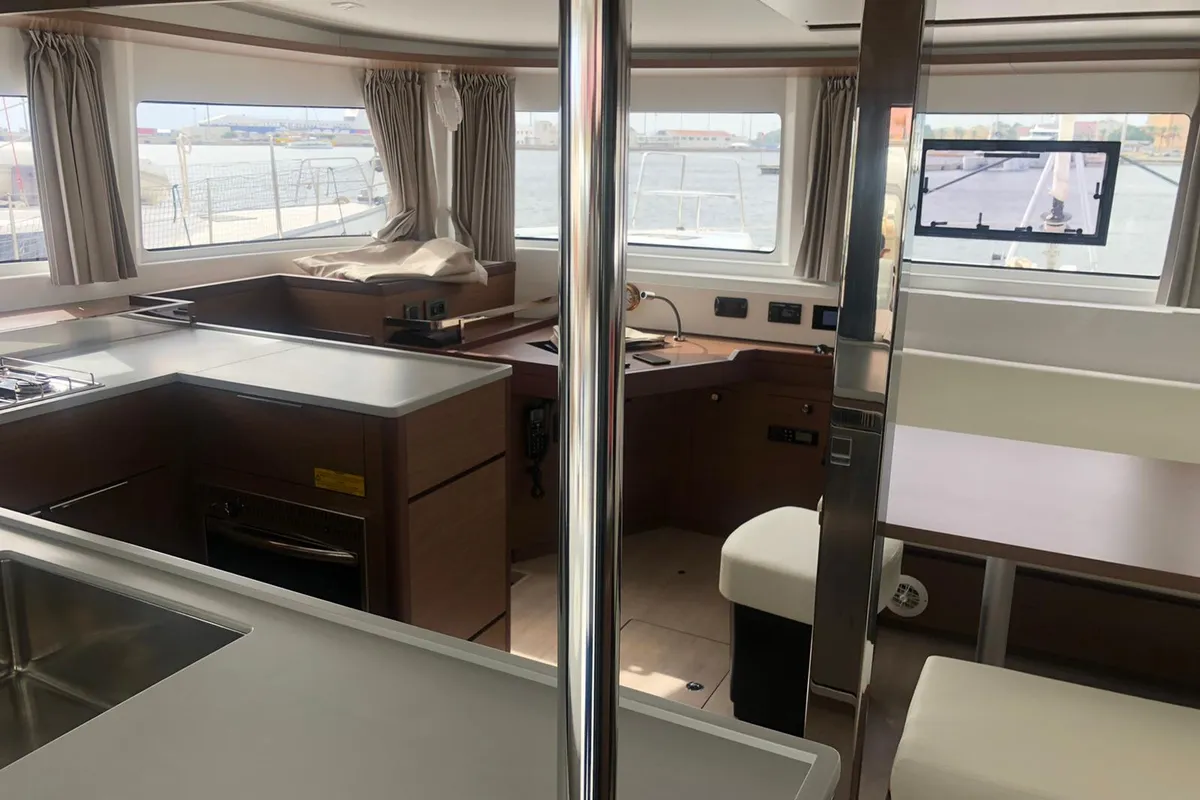 Galley of Terra Sarda, a Lagoon 46 catamaran at Cagliari, Italy