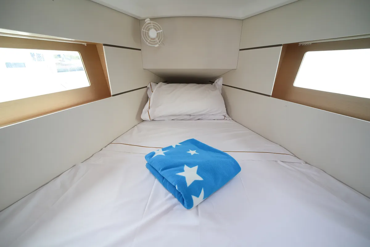 Cabin on Il Moro di Lamezia - Standard line, a Beneteau Oceanis 35.1 sailboat at Olbia, Italy