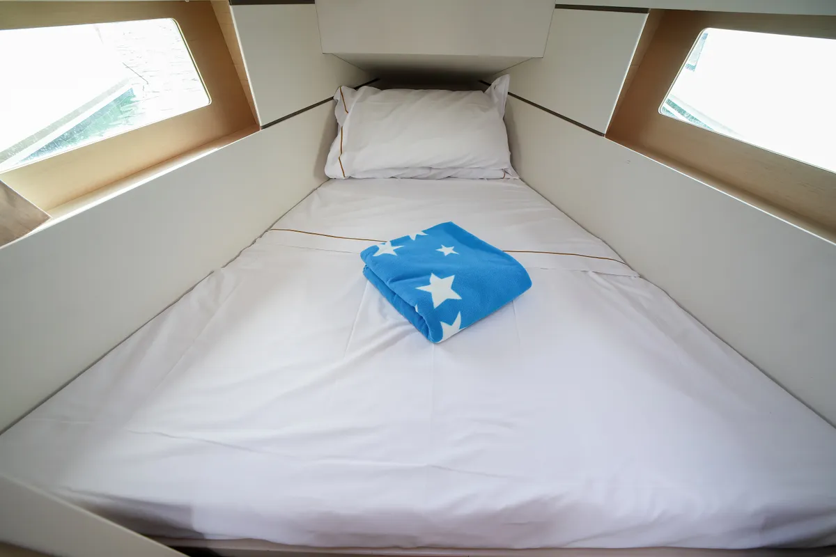 Cabin on Il Moro di Lamezia - Standard line, a Beneteau Oceanis 35.1 sailboat at Olbia, Italy