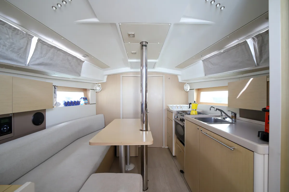 Galley of Il Moro di Lamezia - Standard line, a Beneteau Oceanis 35.1 sailboat at Olbia, Italy