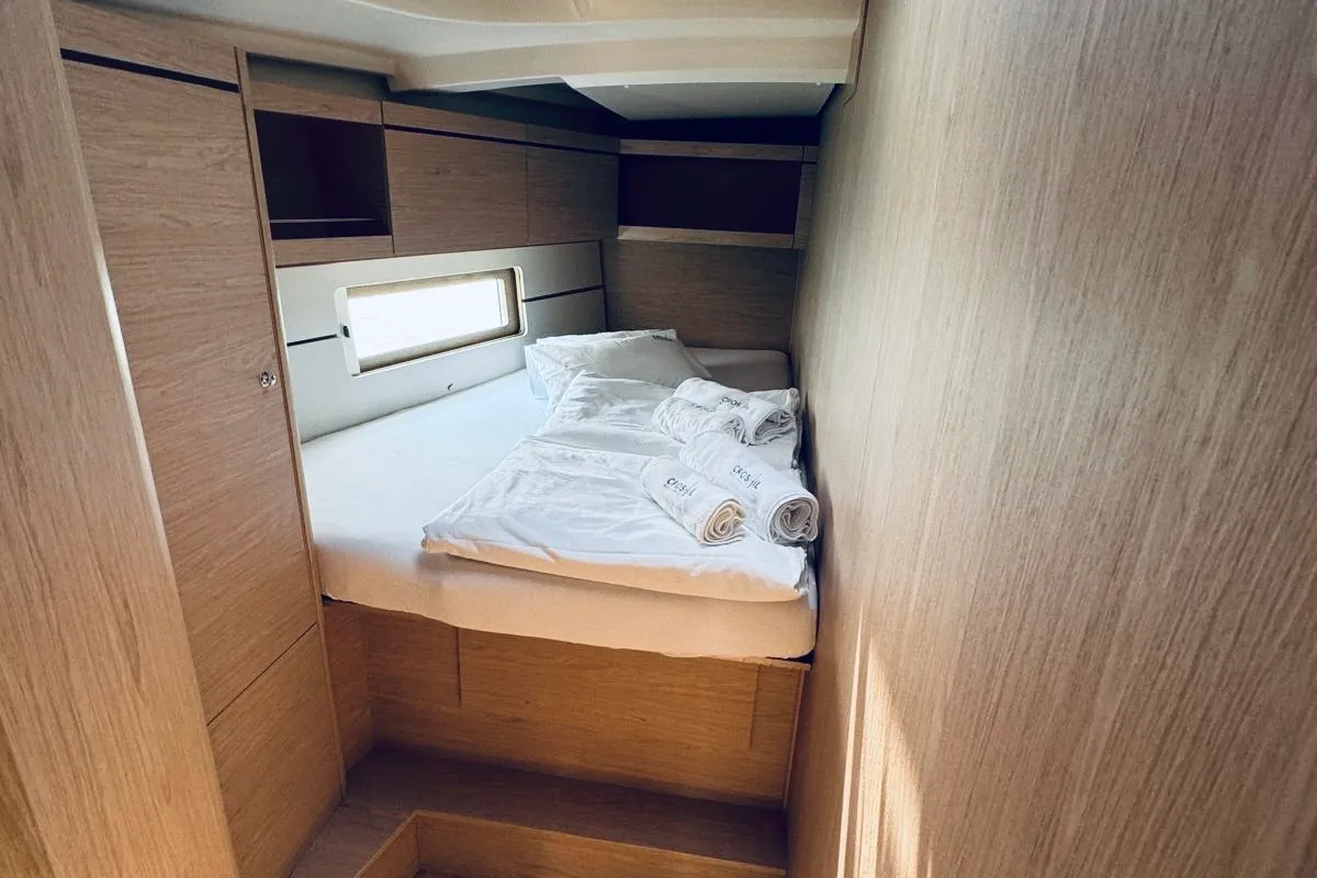 Cabin on ARYA, a Beneteau Oceanis 46.1 sailboat at Novi Vinodolski, Croatia