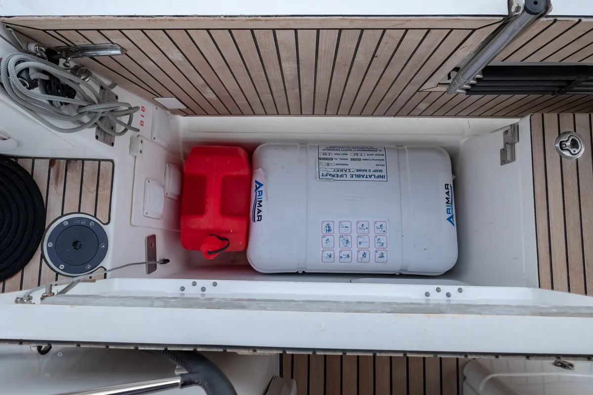 Galley of Sammy, a Jeanneau Sun Odyssey 410 sailboat at Municipal Unit of Lefkada, Greece