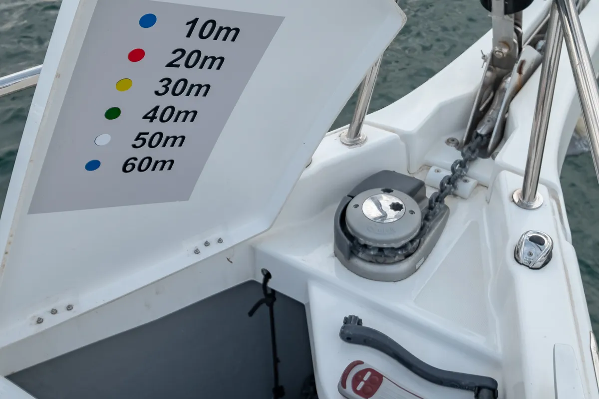 Sammy, a Jeanneau Sun Odyssey 410 sailboat at Municipal Unit of Lefkada, Greece