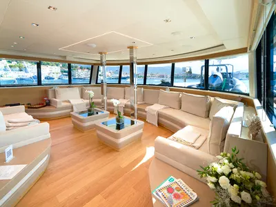 Salon of ARGO, a Gulet Luxury Motor Yacht motor yacht at Split, Croatia