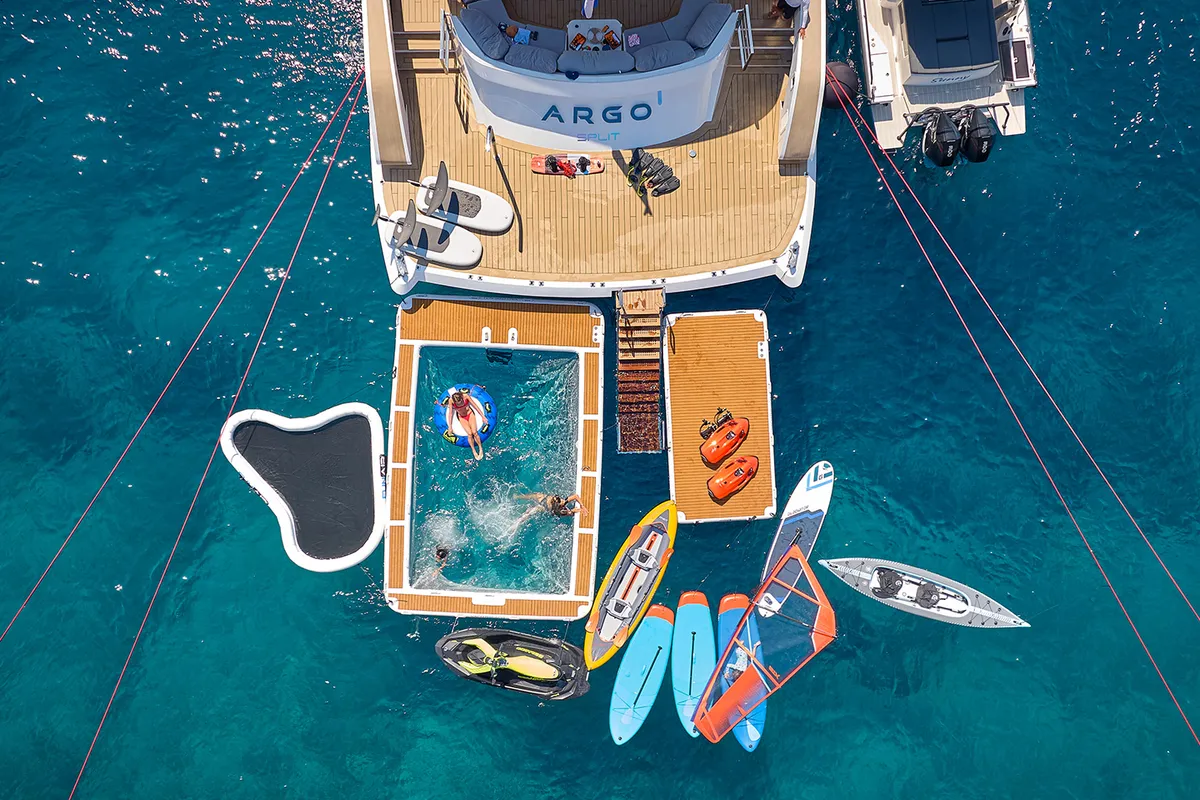 Exterior view of ARGO, a Gulet Luxury Motor Yacht motor yacht at Split, Croatia