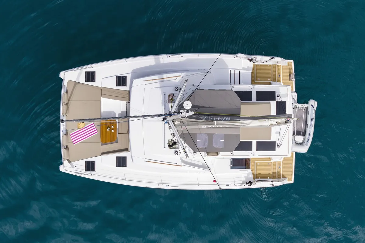Exterior view of Azuréa, a Bali 4.6 catamaran at Grad Kaštela, Croatia