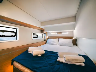 Cabin on PRINCESS EVGENIA, a Bali 4.2 catamaran at Municipal Unit of Lefkada, Greece