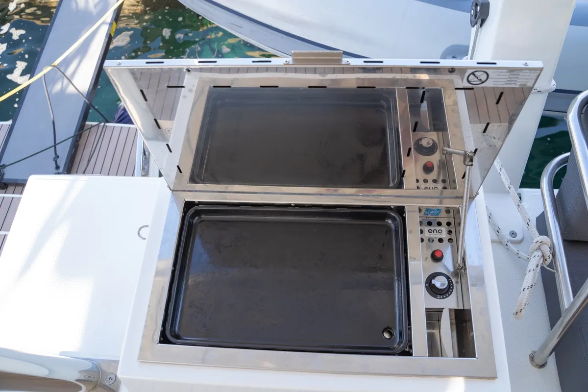 Blue Mandarin, a Fountaine Pajot Tanna 47 catamaran at Olbia, Italy