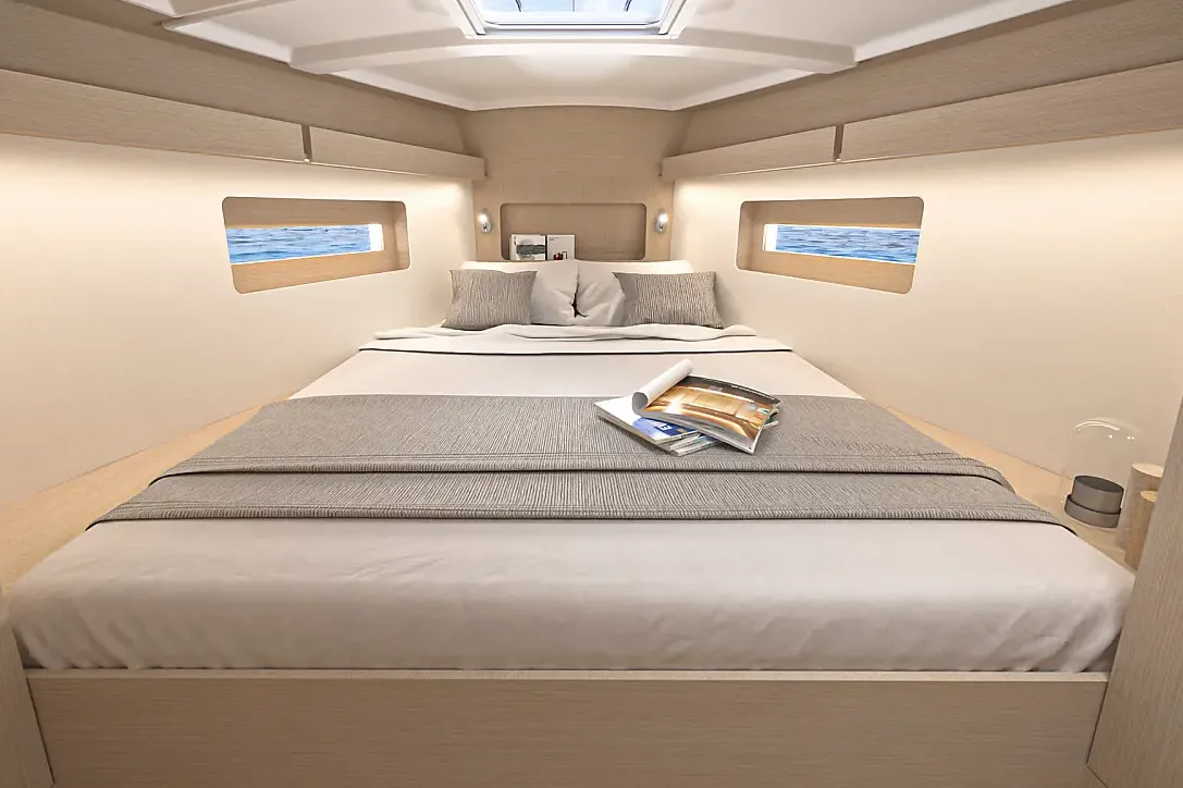 Cabin on Mercator, a Beneteau Oceanis 37.1 sailboat at Municipal Unit of Lefkada, Greece
